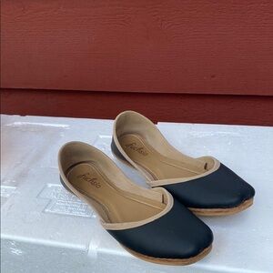 Fuchsia Women’s Black Pointed Toe Shoes Ballet Dance Shoes Size 9